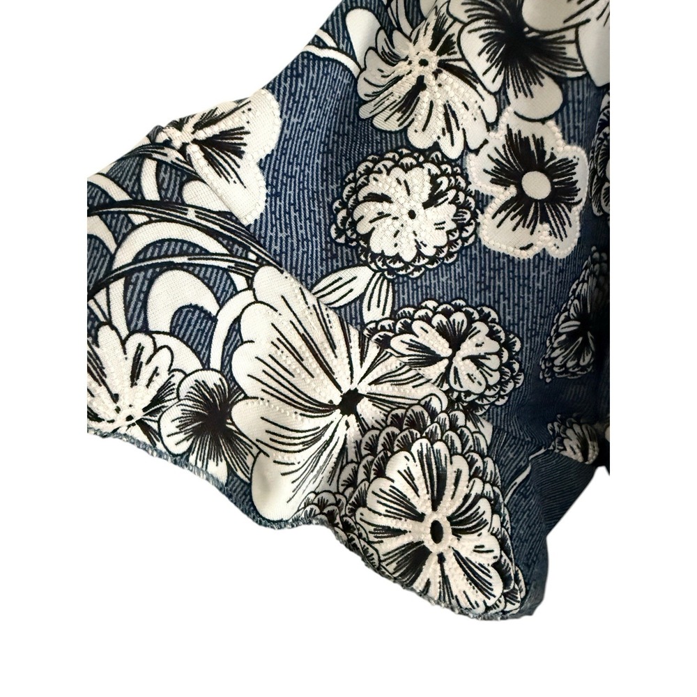 Anthropologie Kindred Floral Maxi Dress L Blue Smocked Waist Boho Cottagecore - Picture 6 of 10